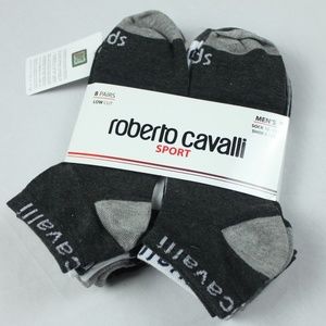 ROBERTO CAVALLI Men 8 Sport Socks Low Cut Sz 6-12
